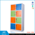 China Mingxiu Colorful Metal Lockers Storage Cabinets / 8 Doors Steel Locker